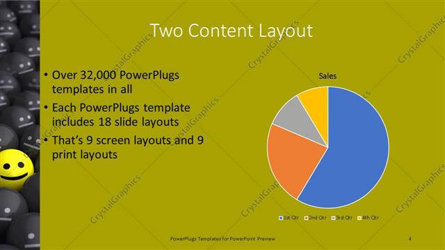 Two Content presentation slide layout