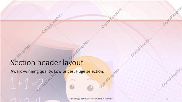 Section Header presentation slide layout