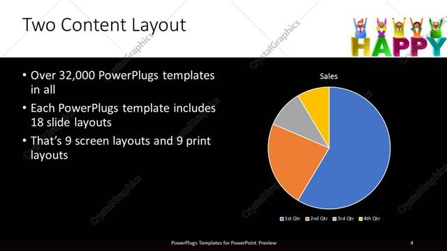 Two Content presentation slide layout