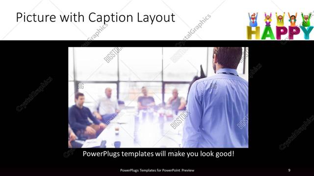 Picture with Caption presentation slide layout