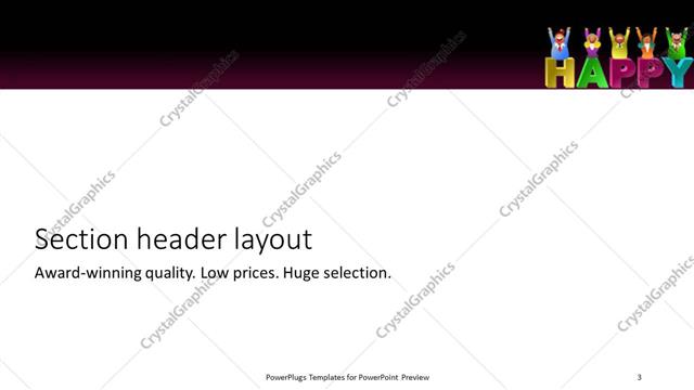 Section Header presentation slide layout