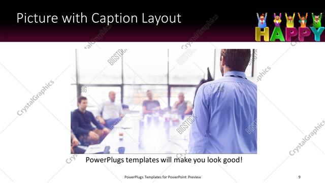 Picture with Caption presentation slide layout