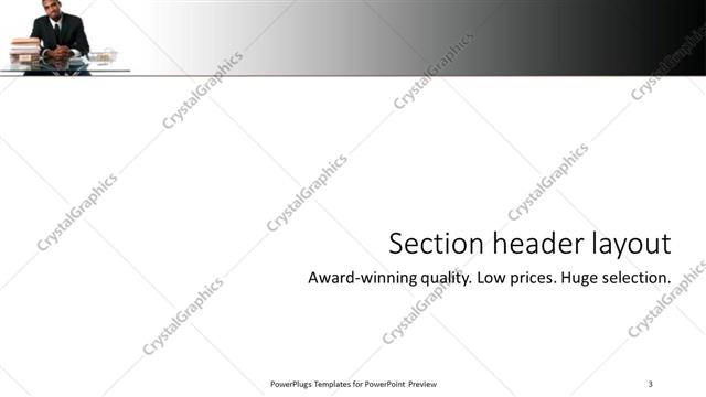 Section Header presentation slide layout