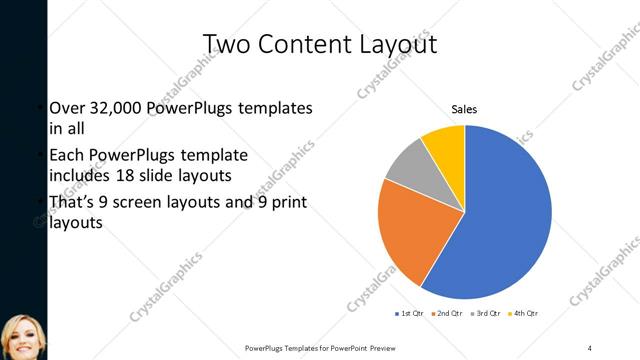 Two Content presentation slide layout