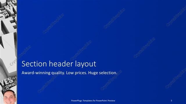 Section Header presentation slide layout