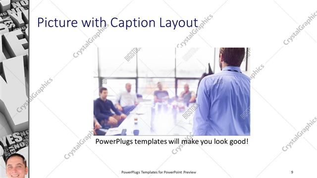 Picture with Caption presentation slide layout