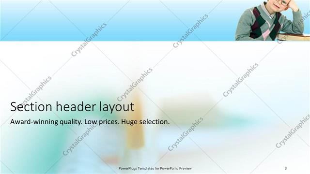 Section Header presentation slide layout