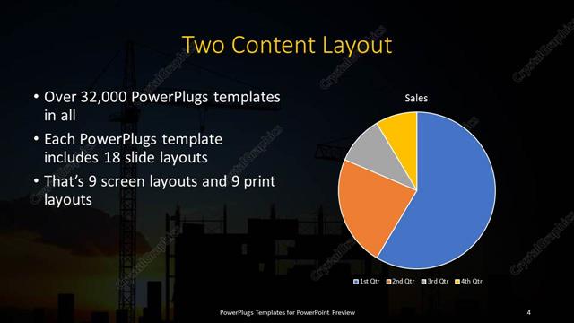 Two Content presentation slide layout