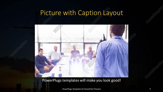 Picture with Caption presentation slide layout