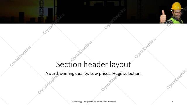 Section Header presentation slide layout