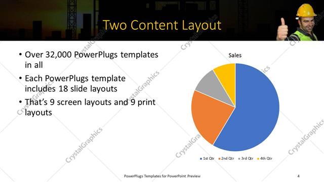 Two Content presentation slide layout