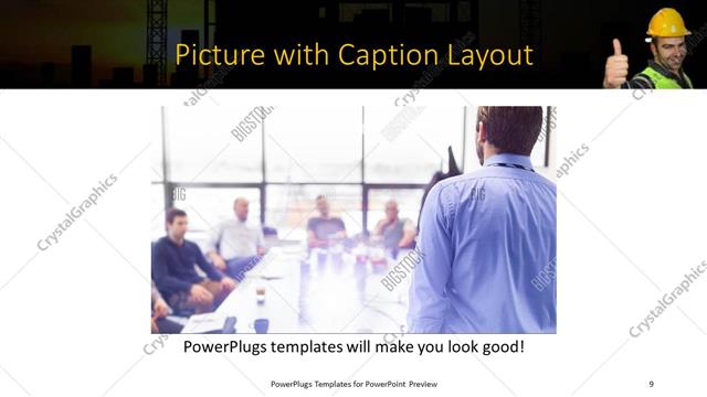 Picture with Caption presentation slide layout