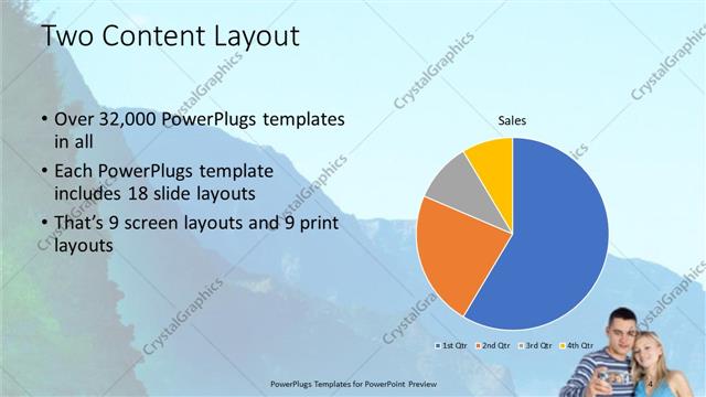 Two Content presentation slide layout
