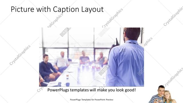 Picture with Caption presentation slide layout