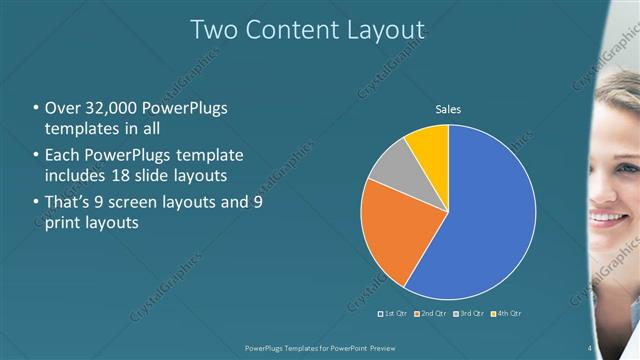 Two Content presentation slide layout