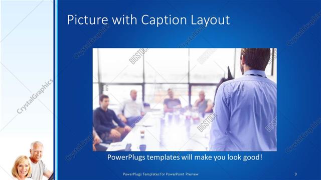 Picture with Caption presentation slide layout