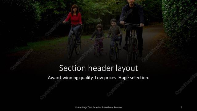 Section Header presentation slide layout
