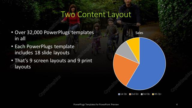 Two Content presentation slide layout