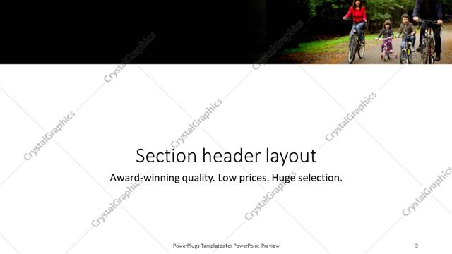 Section Header presentation slide layout