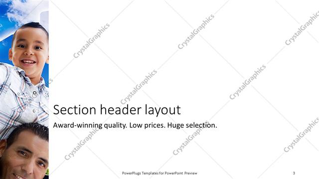 Section Header presentation slide layout