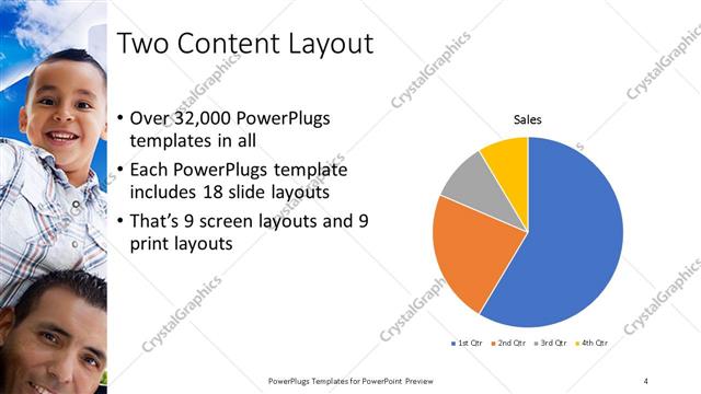 Two Content presentation slide layout