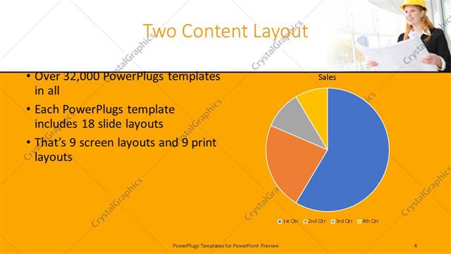 Two Content presentation slide layout