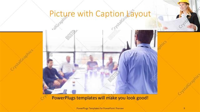 Picture with Caption presentation slide layout