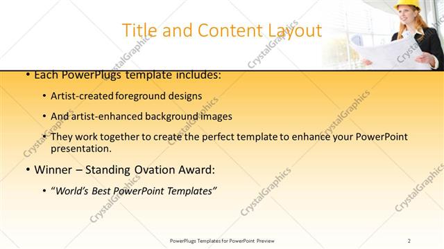 Title and Content presentation slide layout