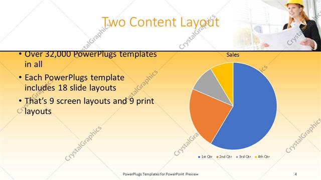 Two Content presentation slide layout