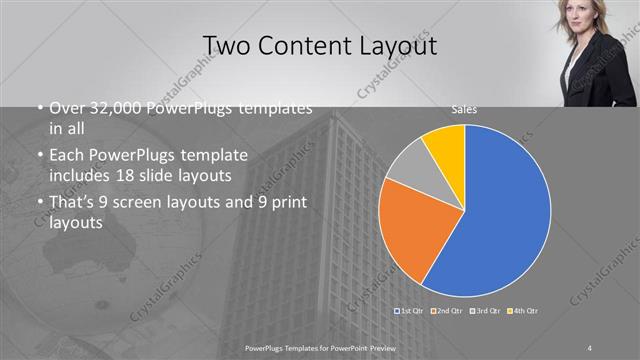 Two Content presentation slide layout