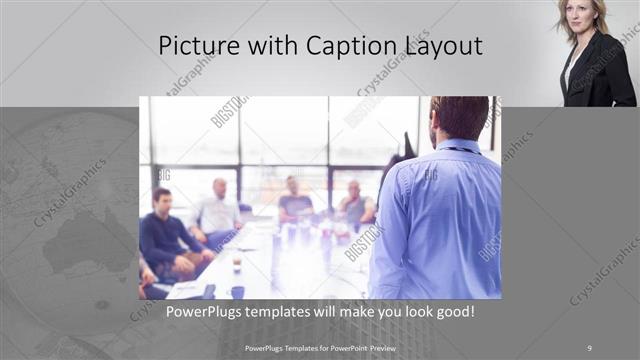 Picture with Caption presentation slide layout