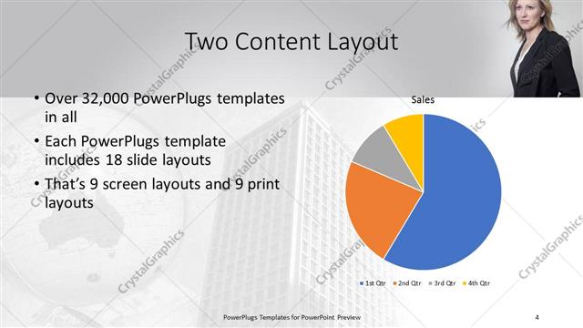 Two Content presentation slide layout