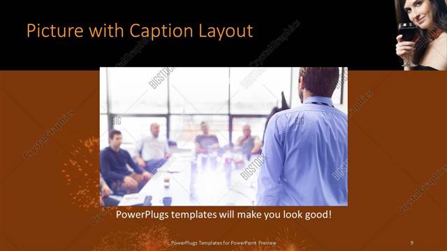 Picture with Caption presentation slide layout