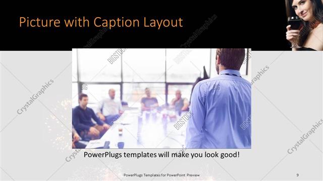 Picture with Caption presentation slide layout