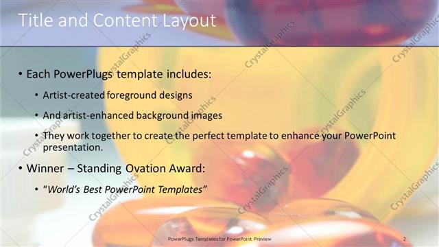 Title and Content presentation slide layout