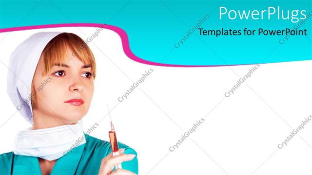  Presentation with temperature - Smiling female nurse taking temperature of small boy wearing clown nose
