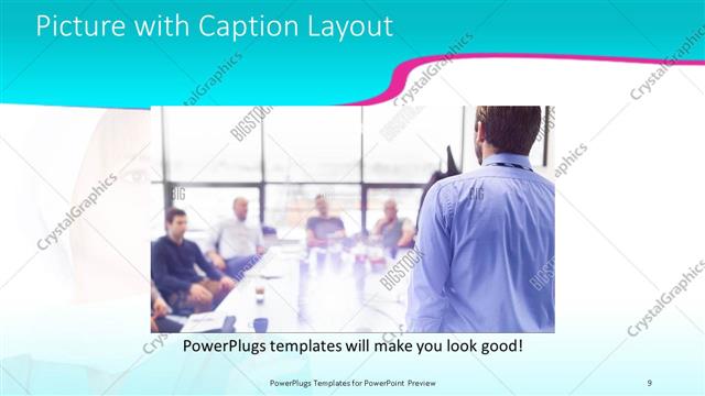 Picture with Caption presentation slide layout