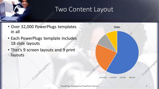Two Content presentation slide layout
