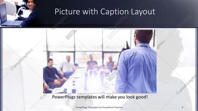 Picture with Caption presentation slide layout
