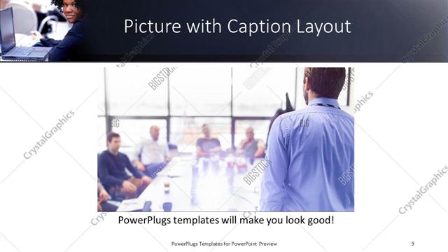 Picture with Caption presentation slide layout