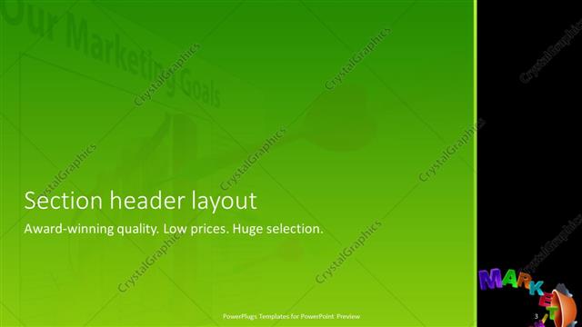 Section Header presentation slide layout