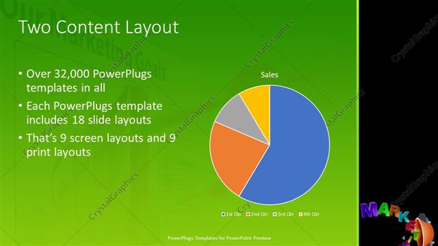 Two Content presentation slide layout