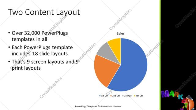 Two Content presentation slide layout