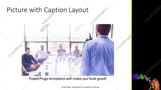 Picture with Caption presentation slide layout