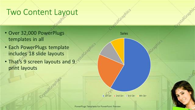 Two Content presentation slide layout