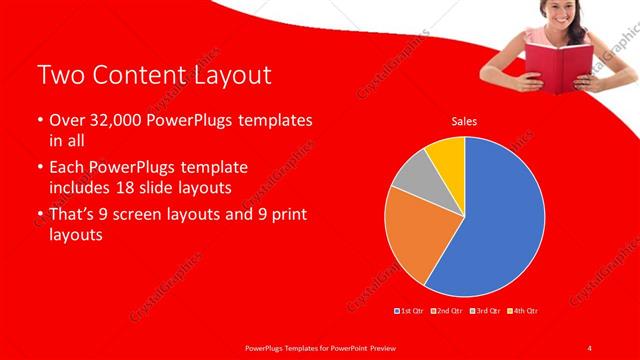 Two Content presentation slide layout