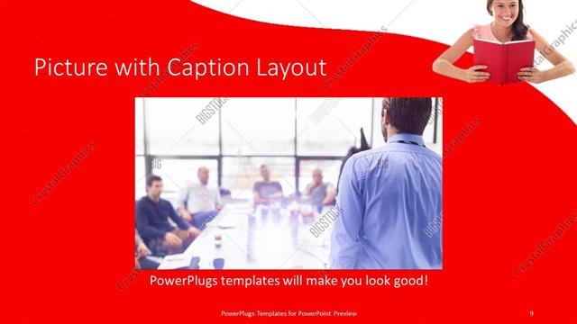 Picture with Caption presentation slide layout