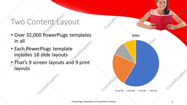 Two Content presentation slide layout