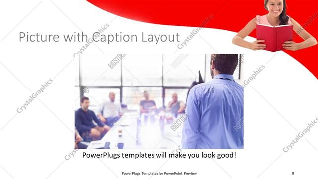 Picture with Caption presentation slide layout