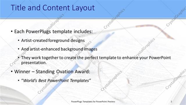 Title and Content presentation slide layout